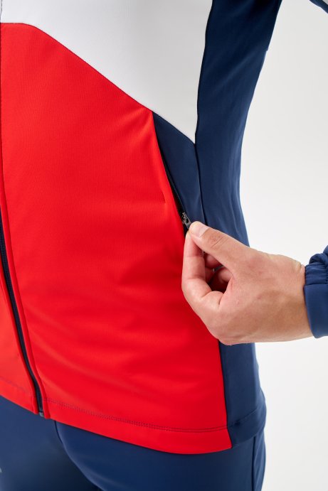 Тренировочная куртка Nordski Pro 2.0 White/Red/Blue NSM609391