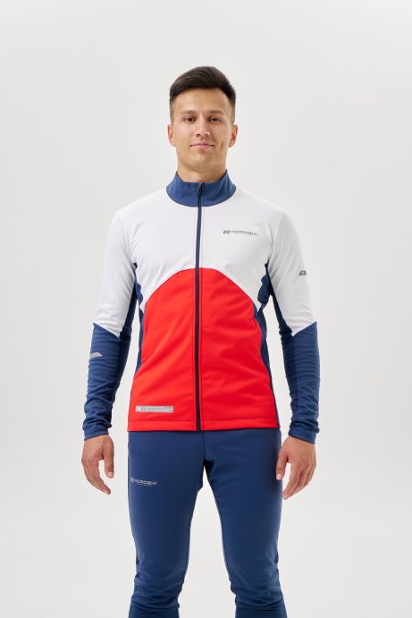 Тренировочная куртка Nordski Pro 2.0 White/Red/Blue NSM609391