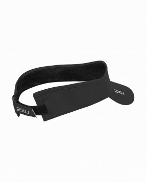 Козырек для бега 2XU с регулировкой BLK/BLK Чёрный/Серебряный OSFA UQ5686f