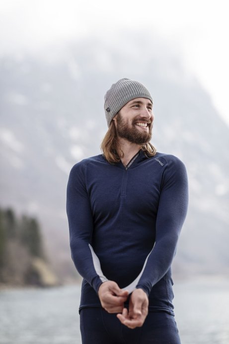 Термофутболка ULVANG Explore с воротн. муж. 57601/75016 синий/сер.меланж в Твери