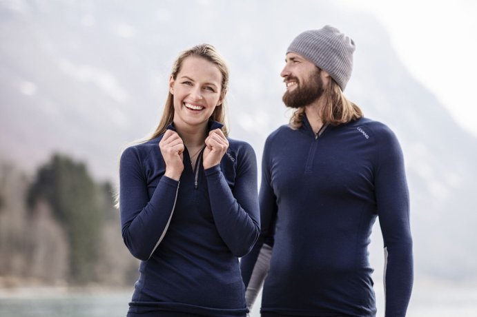 Термофутболка ULVANG Explore с воротн. муж. 57601/75016 синий/сер.меланж в Твери