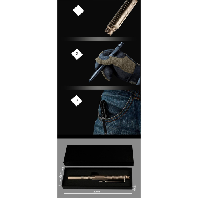 Тактическая ручка X-PEN &quot;Гетто&quot; (алюминий, 162*14 мм)