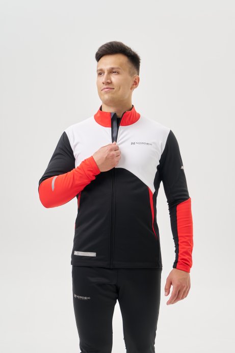 Тренировочная куртка Nordski Pro 2.0 White/Black/Red NSM609392