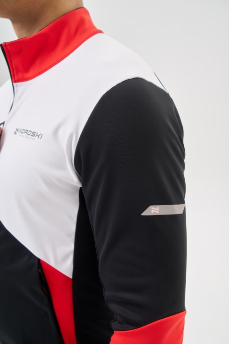 Тренировочная куртка Nordski Pro 2.0 White/Black/Red NSM609392