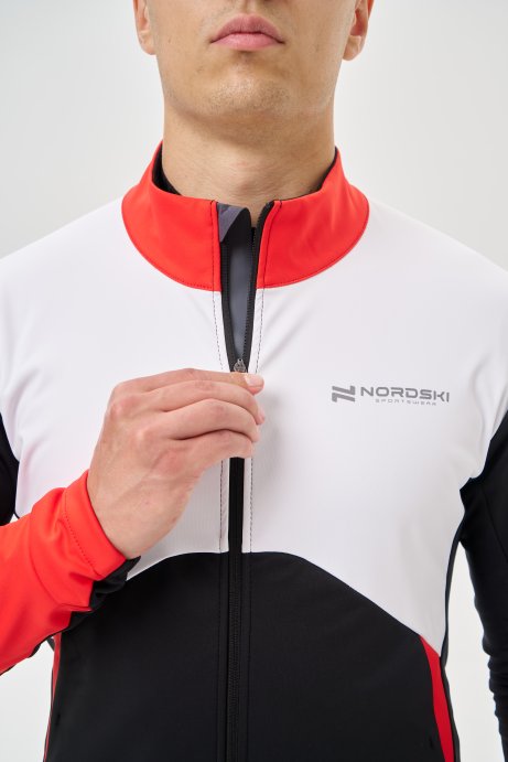 Тренировочная куртка Nordski Pro 2.0 White/Black/Red NSM609392