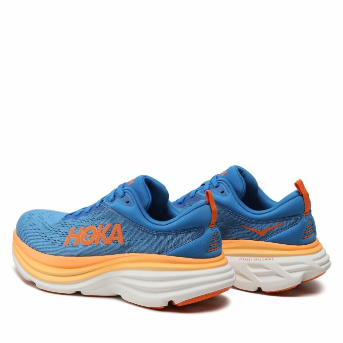 Кроссовки Hoka M BONDI 8 Coastal Sky/ Vibrant Orange