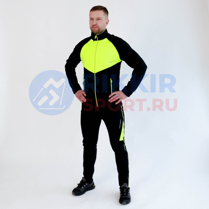 Костюм разминочный ФИШЕР new 21/22 черн./салат. в Санкт-Петербурге