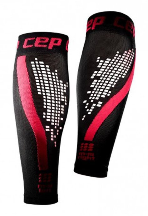 Компрессионные гетры CEP NIGHTTECH чёрно-розовые C30NW WS4H-4-0
