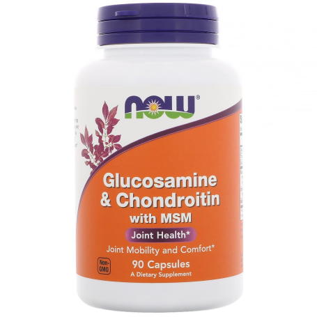 Препарат для суставов и связок NOW Glucosamine &amp; Chondroitin MSM 90 капс.