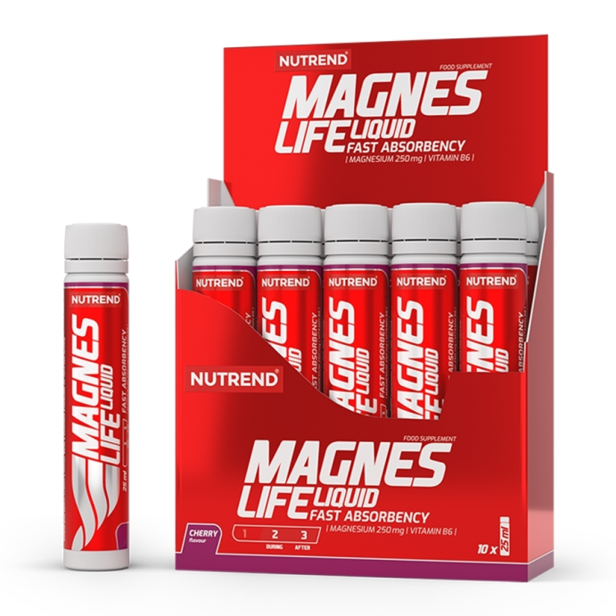 Жидкий магний MagnesLife Nutrend, 10шт по 25мл (Вишня)