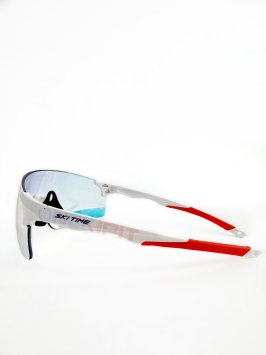 Очки SKI TIME RACE White, линза Dark Red