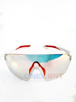 Очки SKI TIME RACE White, линза Dark Red