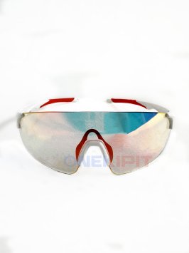 Очки SKI TIME RACE White, линза Dark Red