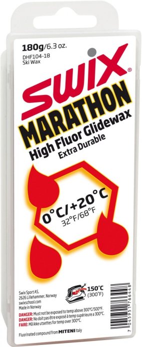 Парафин SWIX DHF104 WHITE MARATHON 0/+20 180 гр.