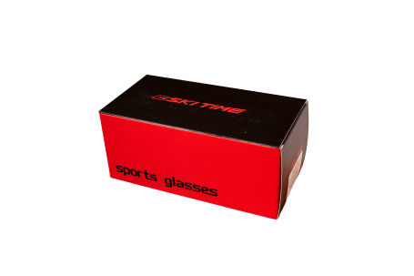 Очки SKI TIME RACE Black, линза Dark Red