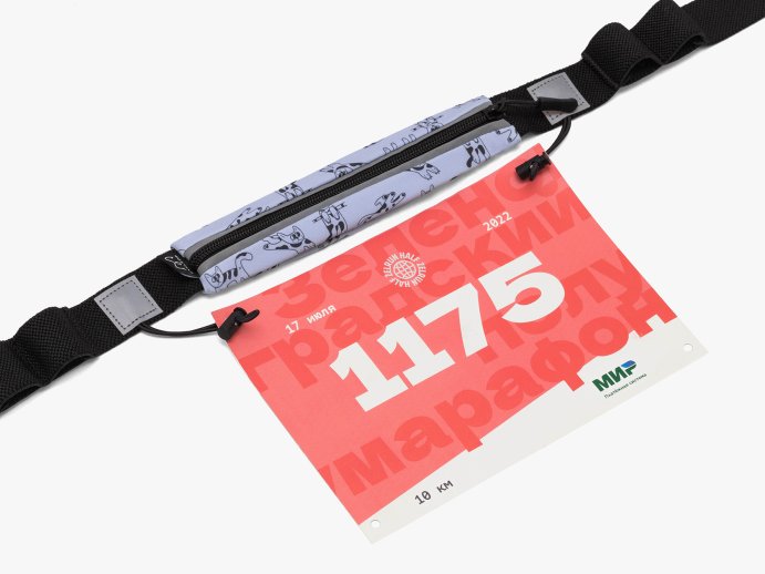 Сумка Enklepp Run Belt Fast (retro cats)