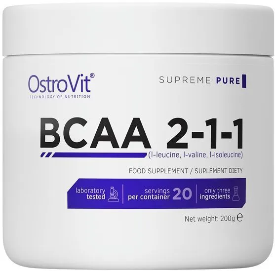 Аминокислоты OstroVit Supreme Pure BCAA 2-1-1 200 гр.
