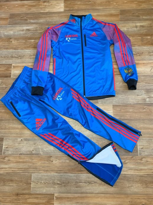 Костюм Разминочный РОССИЯ ELITE голубой (лыжные гонки) в Санкт-Петербурге