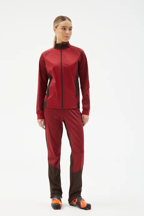 Куртка разминочная Bivium &quot;Баланс 2.0&quot; жен. бордовый_кофейный