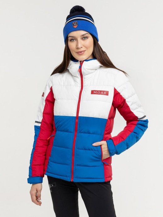 Куртка пуховая MOAX Club Team жен. MX314230/72100 синий/белый