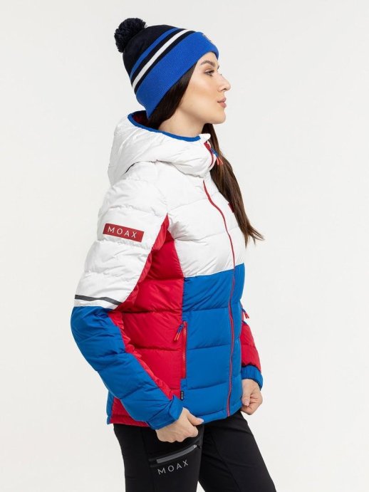 Куртка пуховая MOAX Club Team жен. MX314230/72100 синий/белый