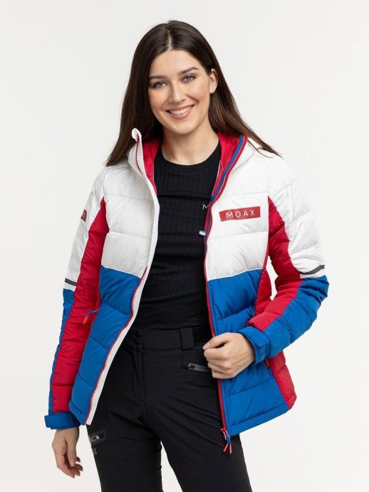Куртка пуховая MOAX Club Team жен. MX314230/72100 синий/белый