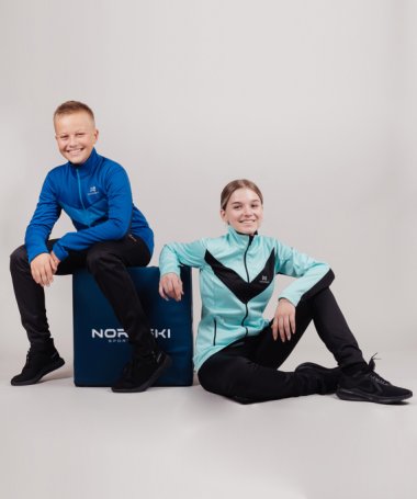 Костюм разминочный Nordski Jr. Base Mint/Black NSJ817880