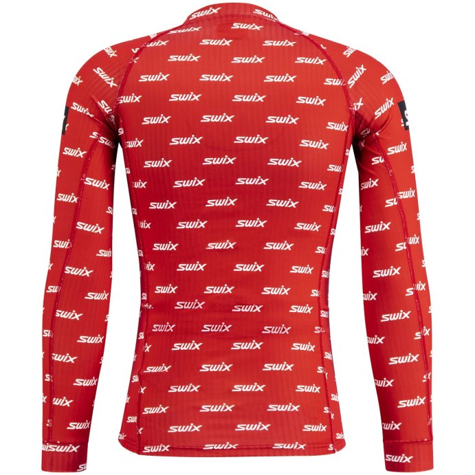 Термофутболка SWIX RaceX bodyw LS SE муж. 40001/99997 красный logo в Твери