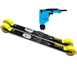 Установка креплений на лыжероллеры