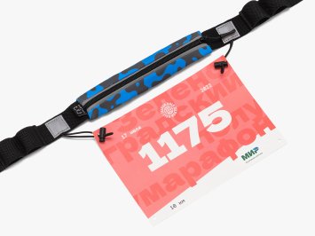 Сумка Enklepp Run Belt Fast (black flowers blue)