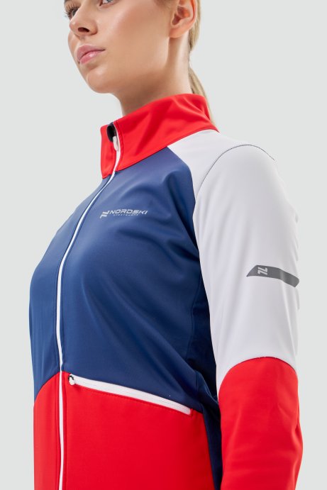 Тренировочная куртка Nordski Pro 2.0 White/Red/Blue W NSW621391