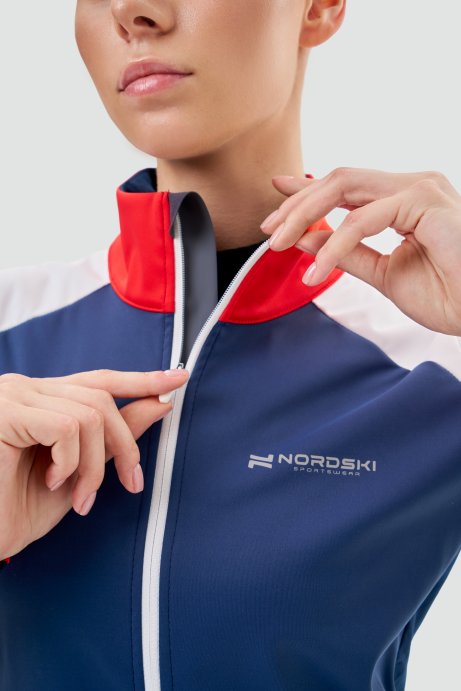 Тренировочная куртка Nordski Pro 2.0 White/Red/Blue W NSW621391