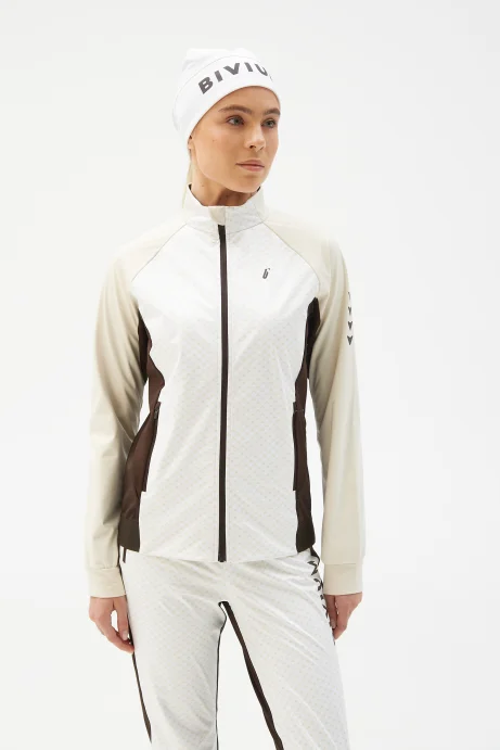 Куртка разминочная Bivium &quot;Баланс 2.0&quot; жен. молочный_кофейный