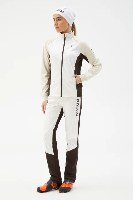 Куртка разминочная Bivium &quot;Баланс 2.0&quot; жен. молочный_кофейный