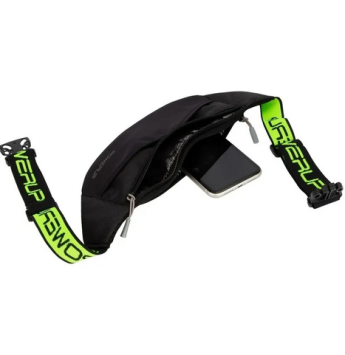 Беговая поясная сумка POWERUP ULTRA DUE (черная) с двумя карманами