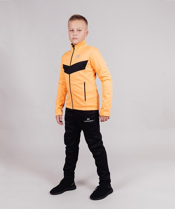 Костюм разминочный Nordski Jr. Base Orange/Black NSJ817257