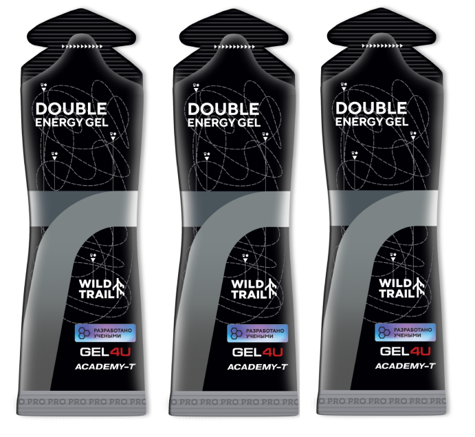 Гели энергетические GEL4U Double Energy 3шт по 75 гр