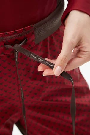 Брюки разминочные Bivium &quot;Баланс 2.0&quot; жен. бордовый_кофейный