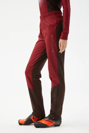 Брюки разминочные Bivium &quot;Баланс 2.0&quot; жен. бордовый_кофейный