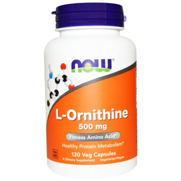 Аминокислота Орнитин / Ornithine 500 mg NOW 120таб.
