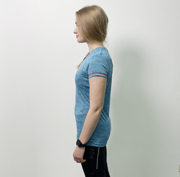 Футболка GTS V-Neck functional жен. 52 бирюзовый