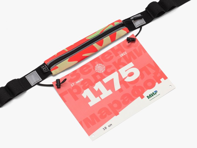 Сумка Enklepp Run Belt Fast (zig zag gradient red)