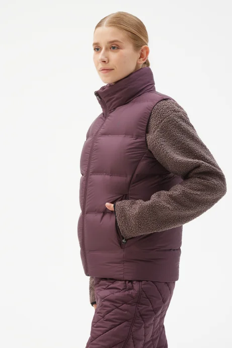 Жилет пуховой Bivium д/ жен. &quot;Unlim&quot; сливовый