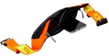 Беговая поясная сумка POWERUP ULTRA DUE (оранжевая) с двумя отделениями