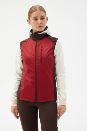 Жилет Bivium "Пик 2.0" жен. бордовый_кофейный