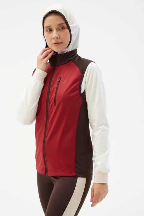 Жилет Bivium &quot;Пик 2.0&quot; жен. бордовый_кофейный