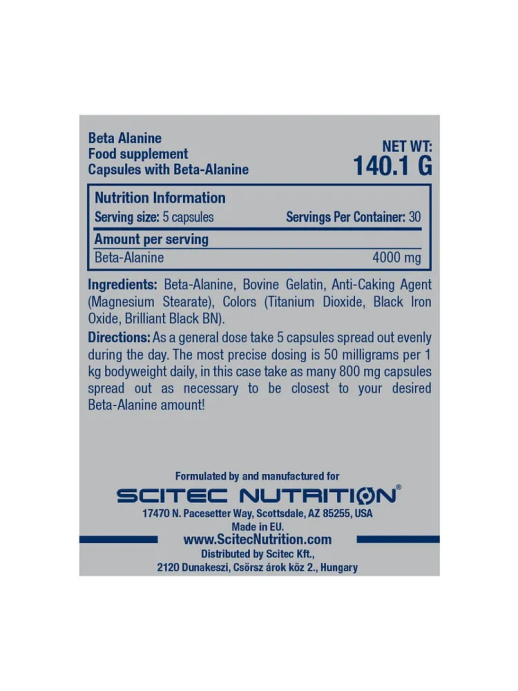 Аминокислота Scitec Nutrition Beta Alanine 150 капс. в Твери