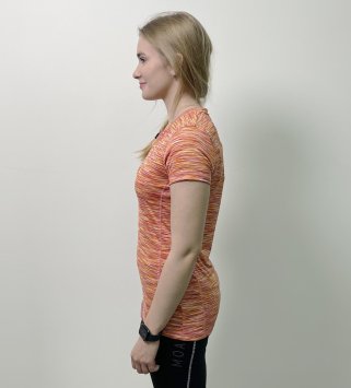 Футболка GTS V-Neck functional жен. 22 коралловый