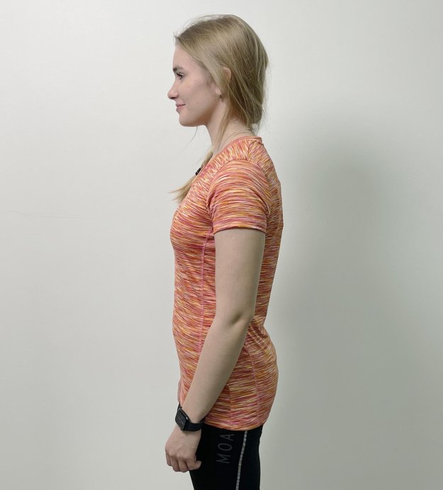 Футболка GTS V-Neck functional жен. 22 коралловый