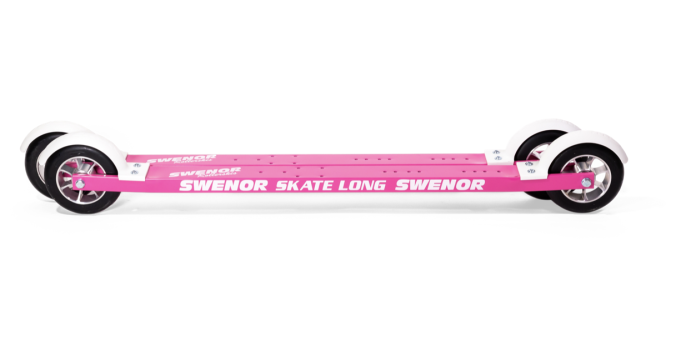 Лыжероллеры SWENOR с удлинённой платформой для конькового хода, модель Skate Long (1) Pink Edition 065-000-1-LC